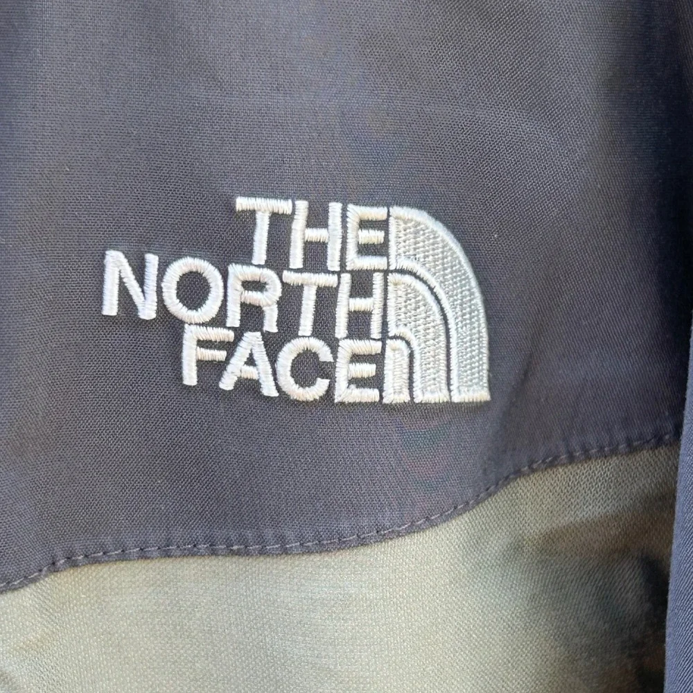 Vintage The North Face HyVent Jacket Mens M Hooded Olive Black Fleece Lined